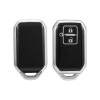 Keycare TPU Key Cover Compatible for Glanza, Urban Cruiser Hyryder Smart Key | TP05 Silver Black
